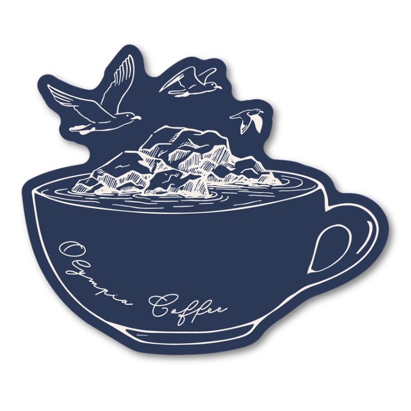 Low Tide Seagulls Sticker