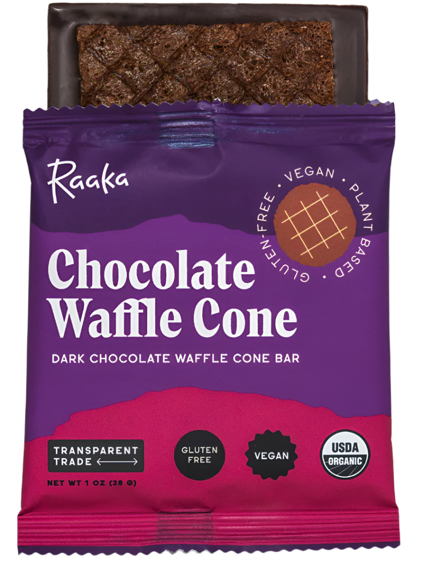 Chocolate Waffle Cone Chocolate Bar | Raaka