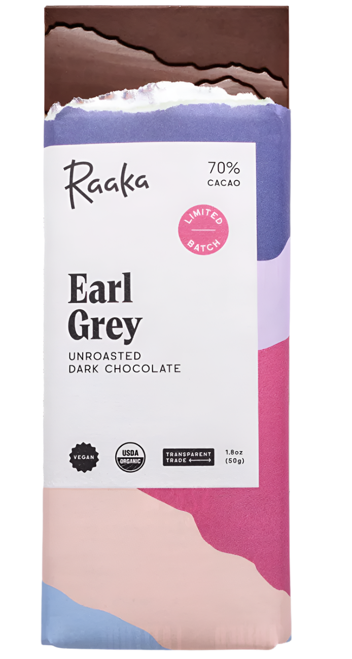 68% Earl Grey Tea Chocolate Bar | Raaka