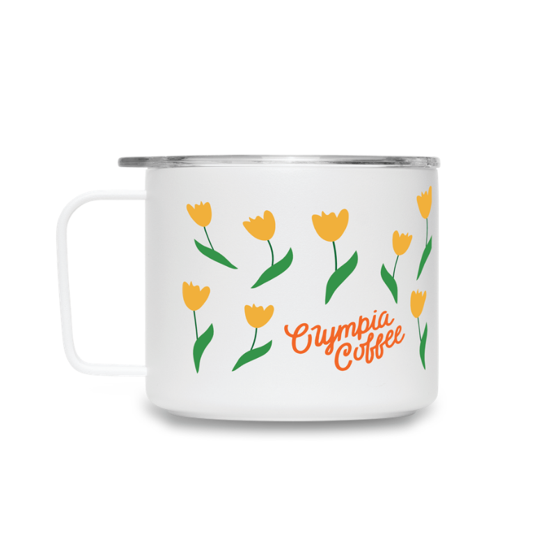 Tulip Fields 8oz Camp Cup - Olympia Coffee Roasting Company