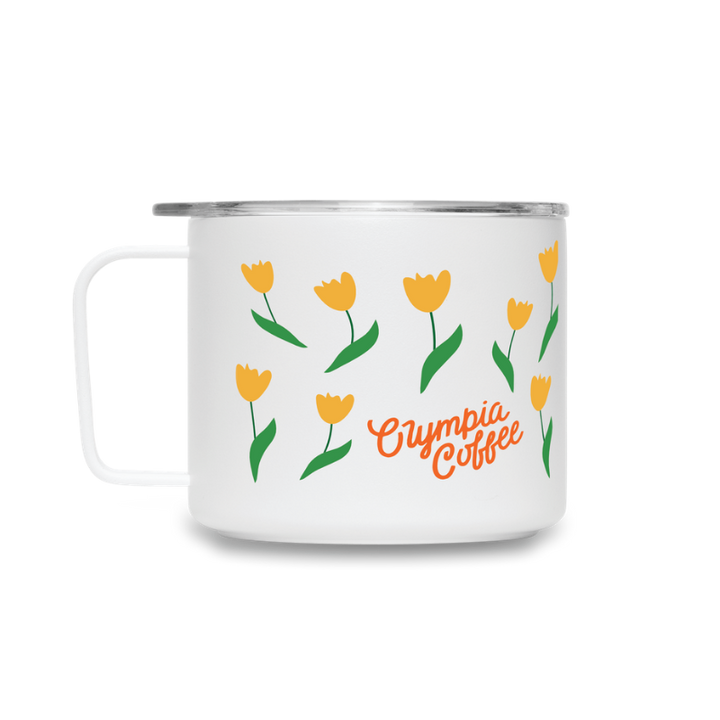 Tulip Fields 8oz Camp Cup - Olympia Coffee Roasting Company
