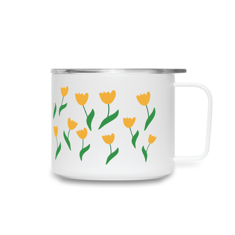 Tulip Fields 8oz Camp Cup - Olympia Coffee Roasting Company