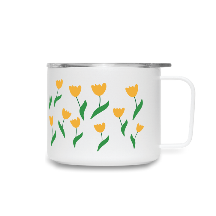 Tulip Fields 8oz Camp Cup - Olympia Coffee Roasting Company