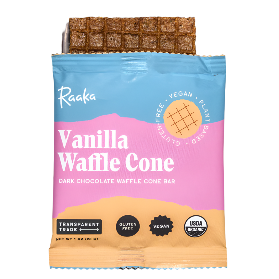 Vanilla Waffle Cone Chocolate Bar | Raaka