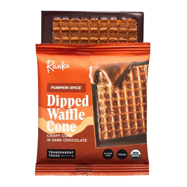 Pumpkin Spice Chocolate Waffle Cone Bar | Raaka