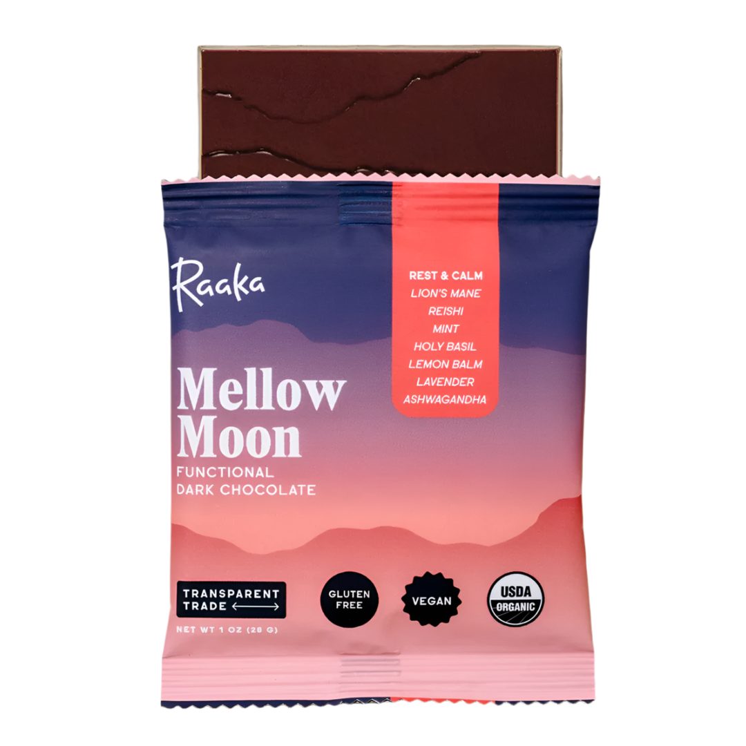 Mellow Moon Functional Dark Chocolate Bar | Raaka