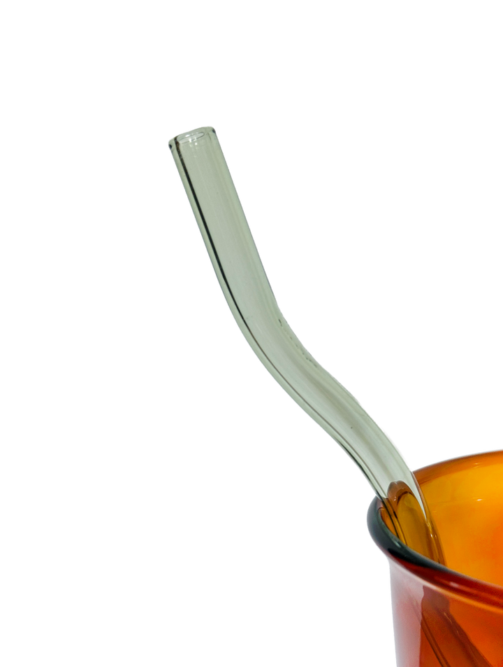 16oz Wavy Reusable Glass Straws