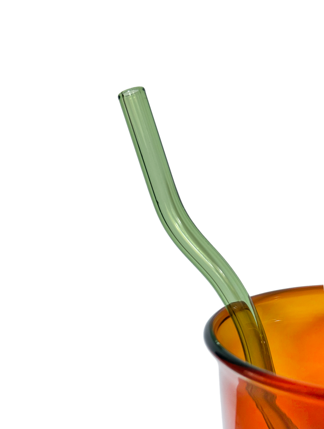 16oz Wavy Reusable Glass Straws