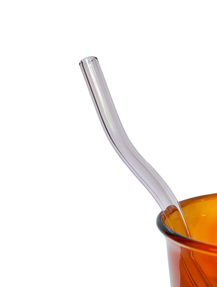 16oz Wavy Reusable Glass Straws