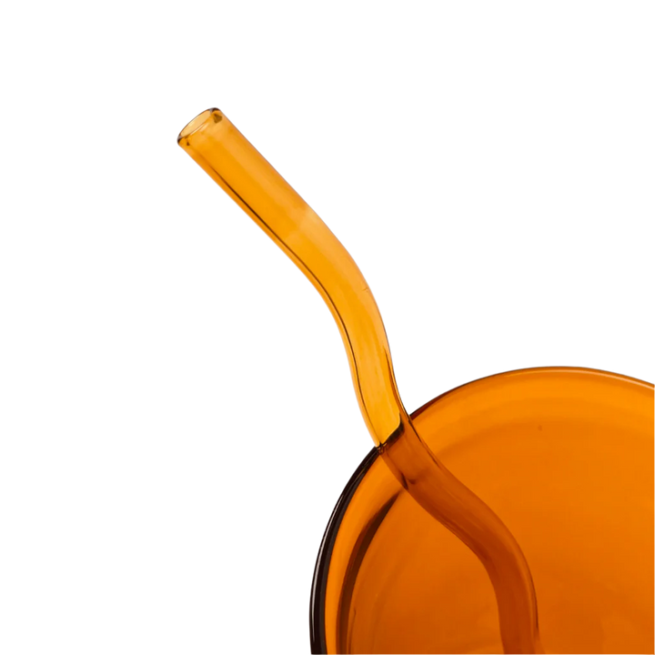 Wavy Reusable Glass Straws