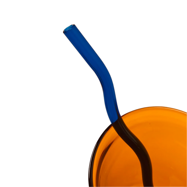 Wavy Reusable Glass Straws