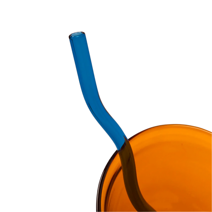 Wavy Reusable Glass Straws