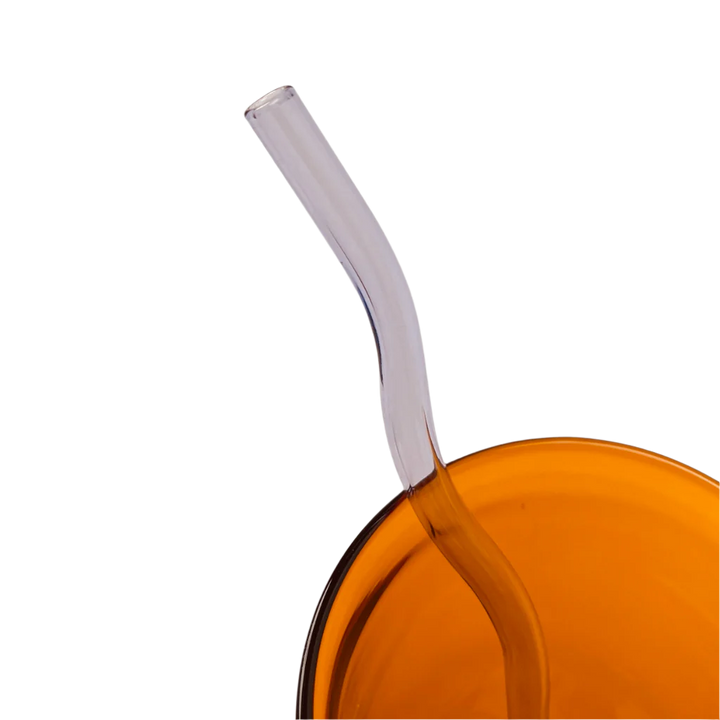 Wavy Reusable Glass Straws