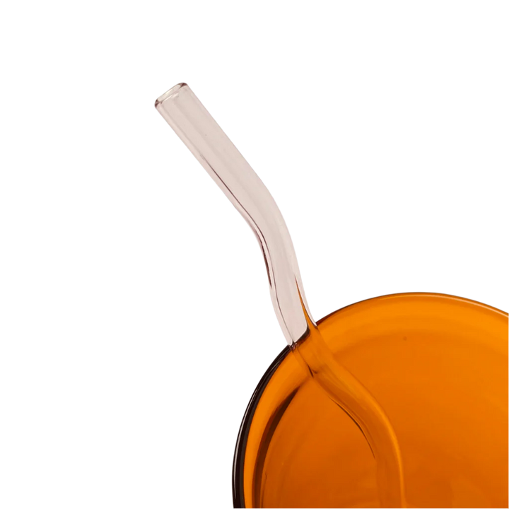 Wavy Reusable Glass Straws
