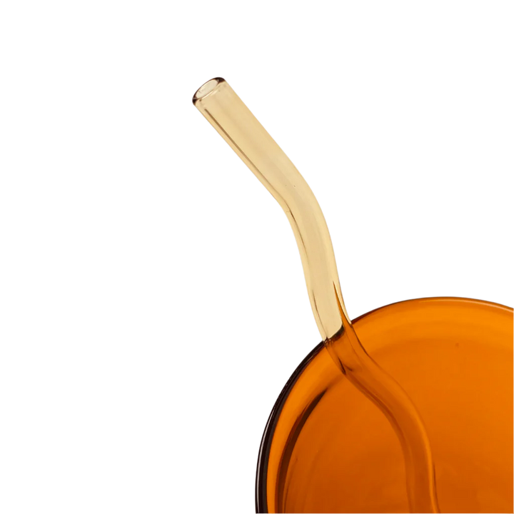Wavy Reusable Glass Straws