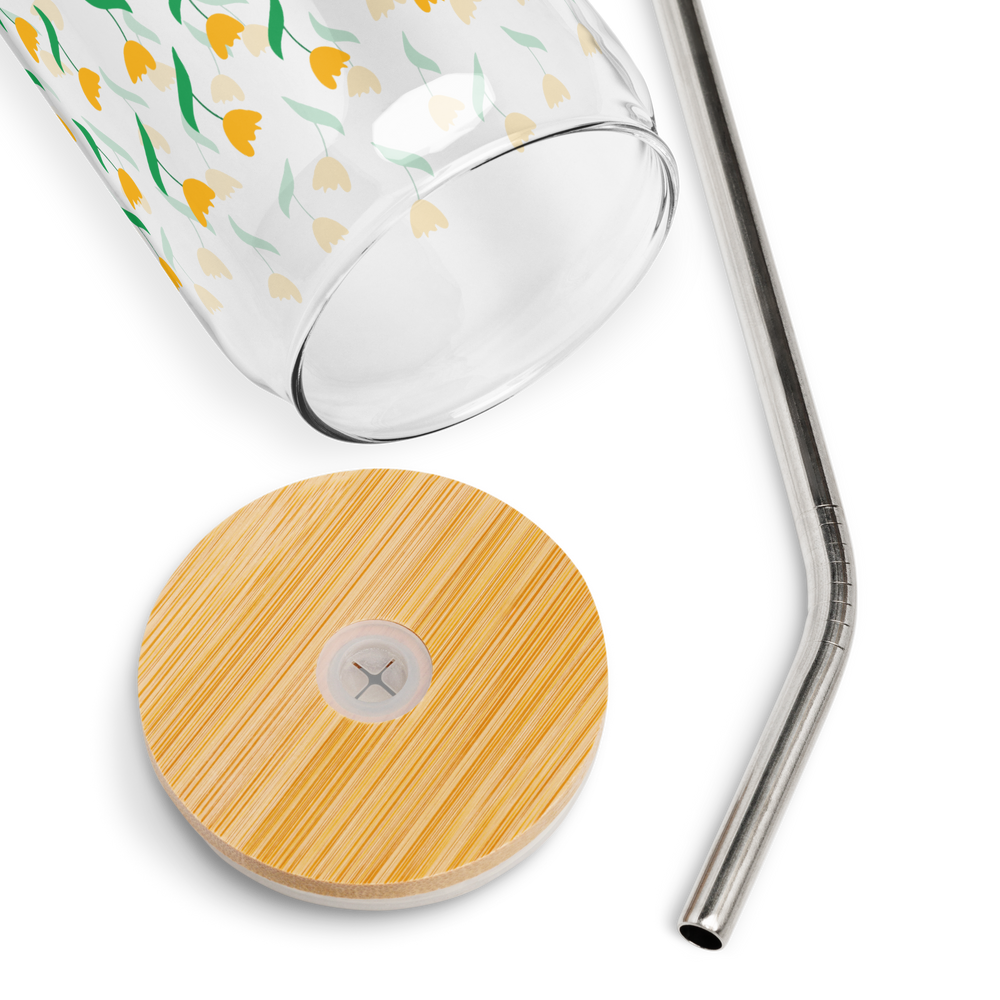 Tulip Field Glass with Straw - Olympia Coffee Roasting Company