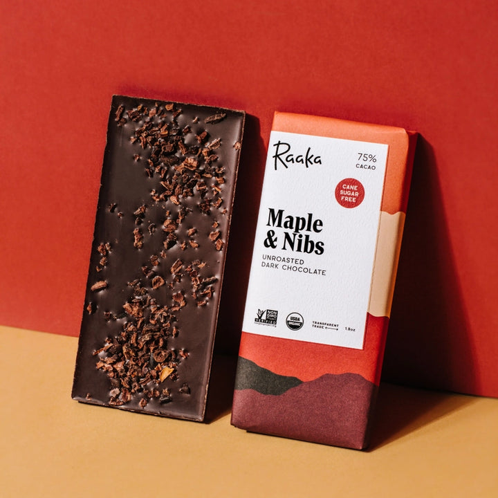 Maple and Nibs Chocolate Bar | Raaka - Olympia Coffee Roasting Company