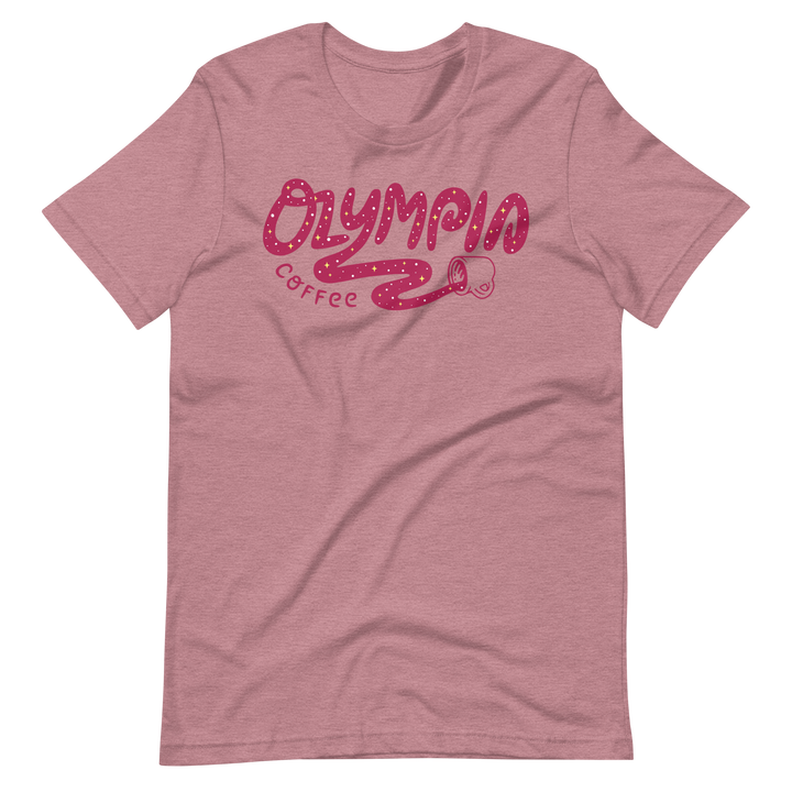Heather Orchid Starlight Unisex t-shirt - Olympia Coffee Roasting Company