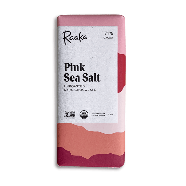 Pink Sea Salt Chocolate Bar | Raaka