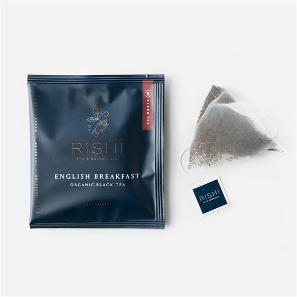 English Breakfast Organic Overwrap Tea Sachets